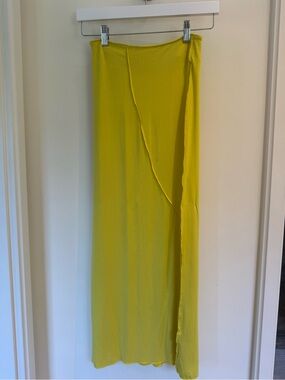 The Line by K Yellow Wrap Maxi Skirt